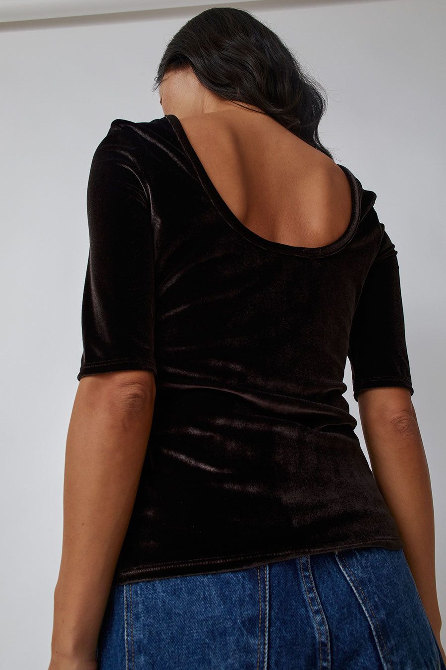 Amomento Back Cut Out T-Shirt in Brown sold by No. 6 product image thumbnail 5