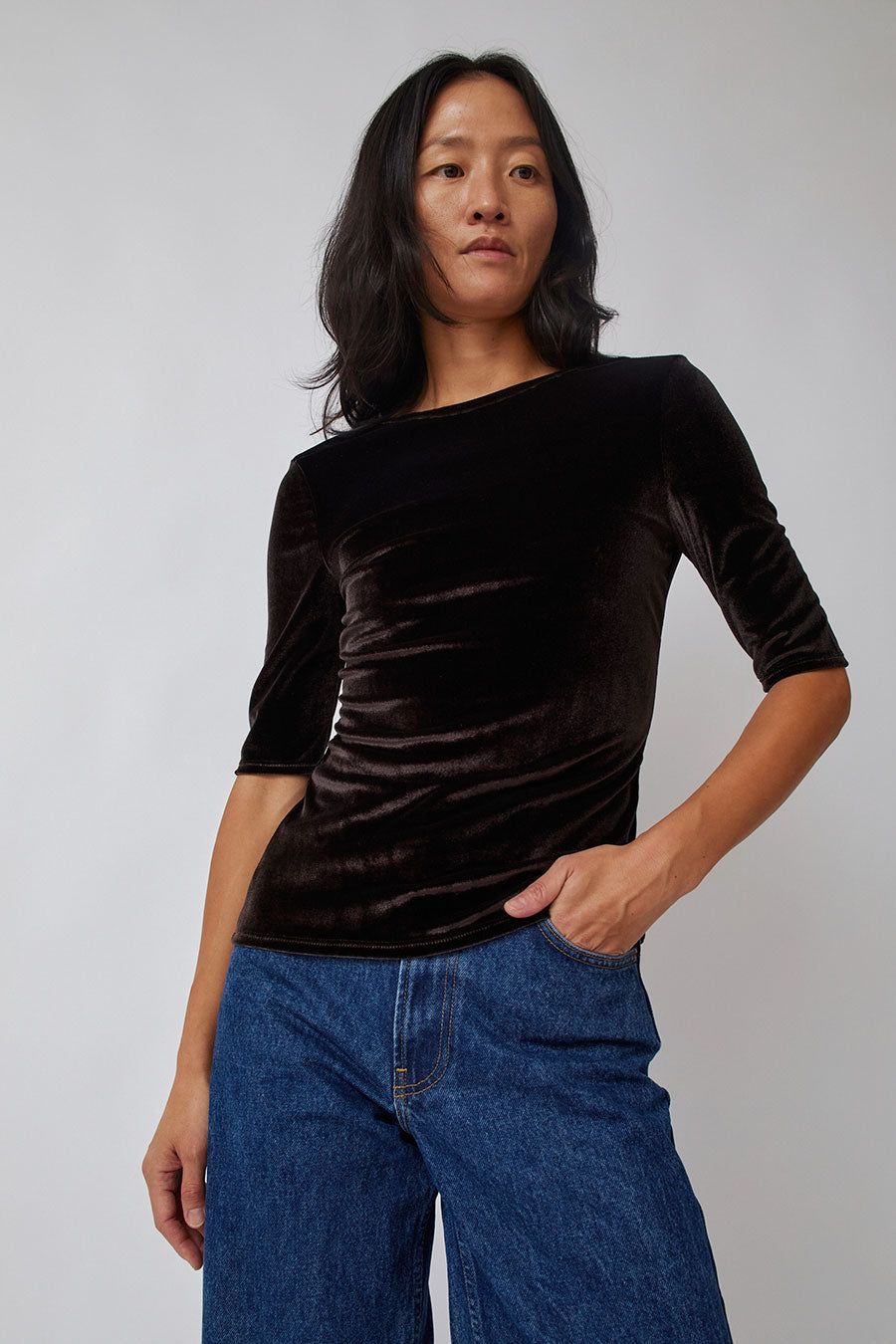 Amomento Back Cut Out T-Shirt in Brown sold by No. 6 product image thumbnail 2