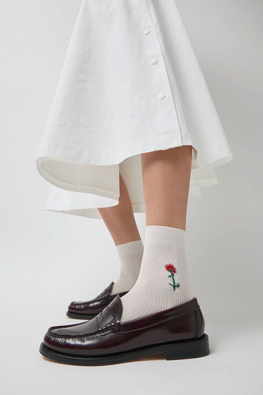 Maria La Rosa Cactus Socks in White sold by No. 6