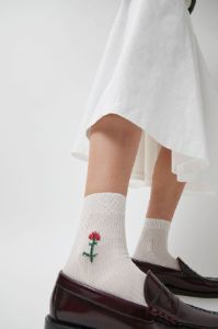 Maria La Rosa Cactus Socks in White sold by No. 6