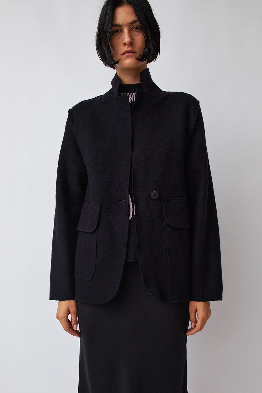 Vladimir Karaleev Wool Jacket in Black sold by No. 6