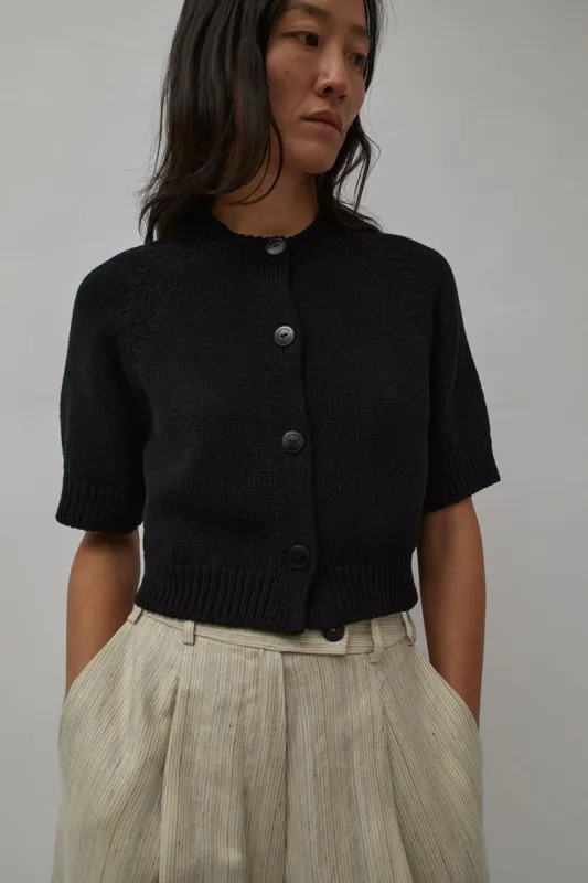 CORDERA Cotton Buttoned Top in Black made by No. 6
