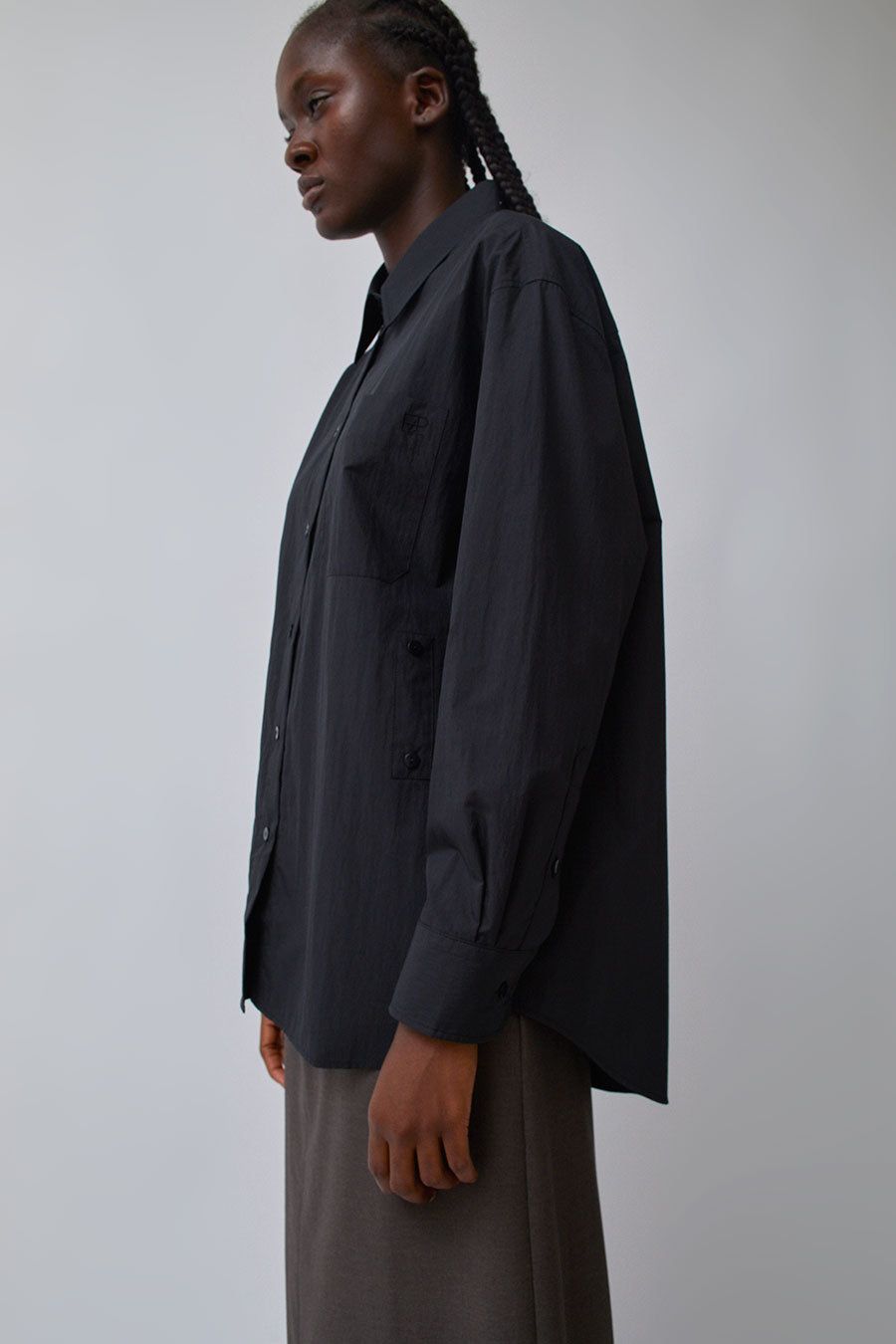 Mijeong Park Oversized Shirt in Black sold by No. 6 product image thumbnail 4