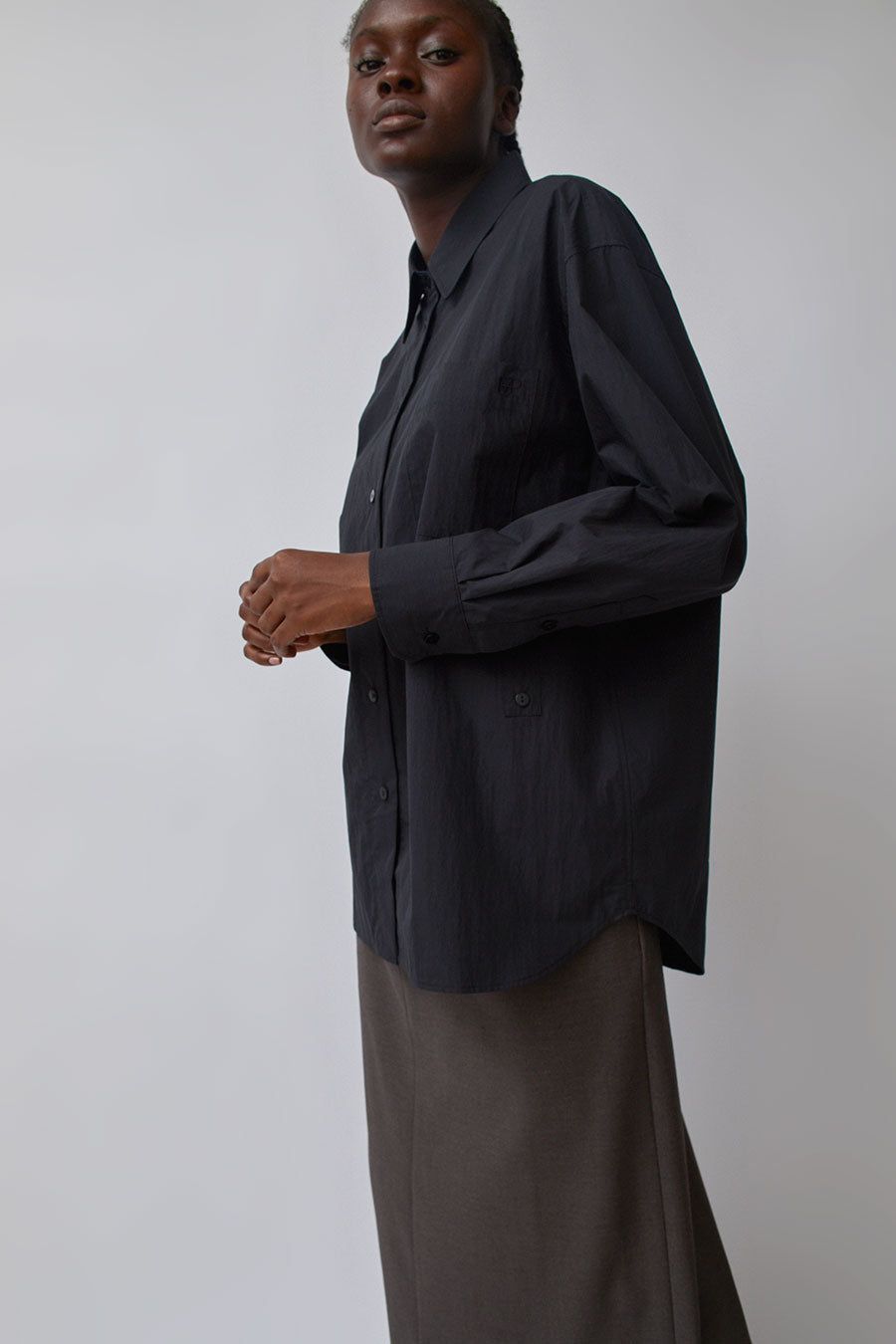 Mijeong Park Oversized Shirt in Black sold by No. 6 product image thumbnail 5