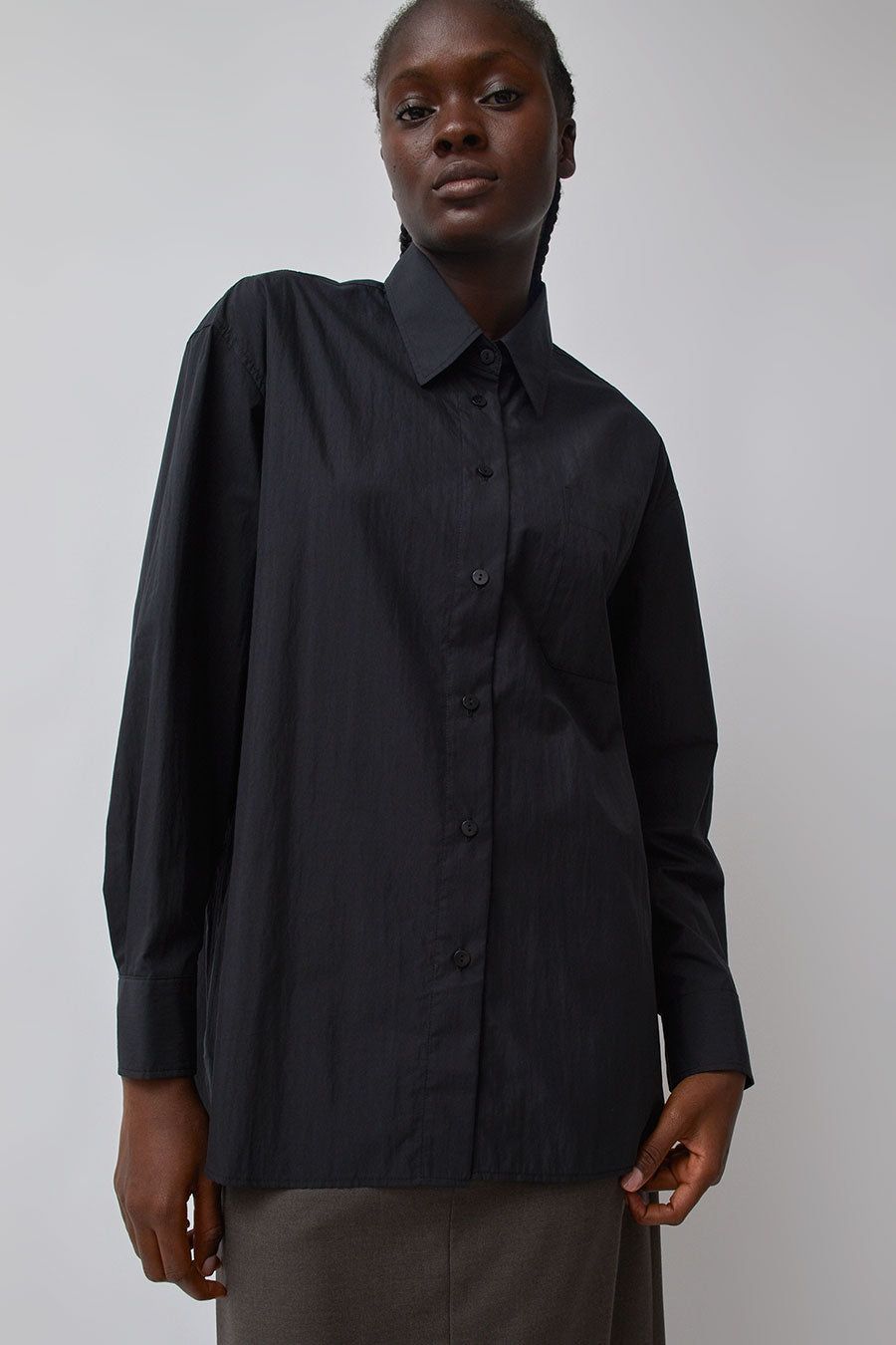 Mijeong Park Oversized Shirt in Black sold by No. 6