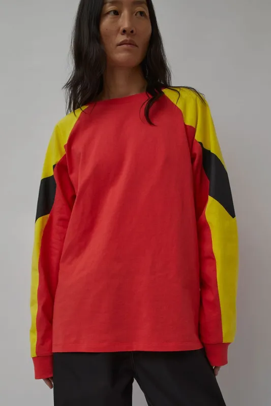 6397 Colorblock Raglan Tee in Fire made by No. 6