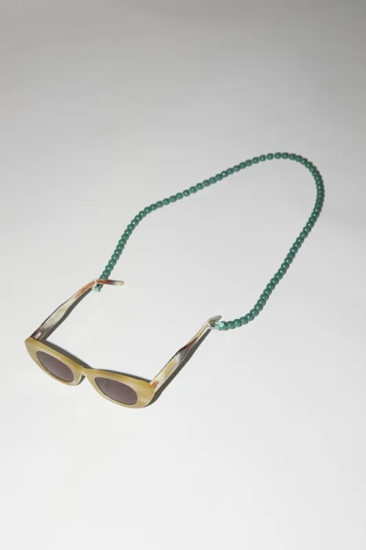 Ina Seifart Glasses Chain in Sage with Sage Thread made by No. 6