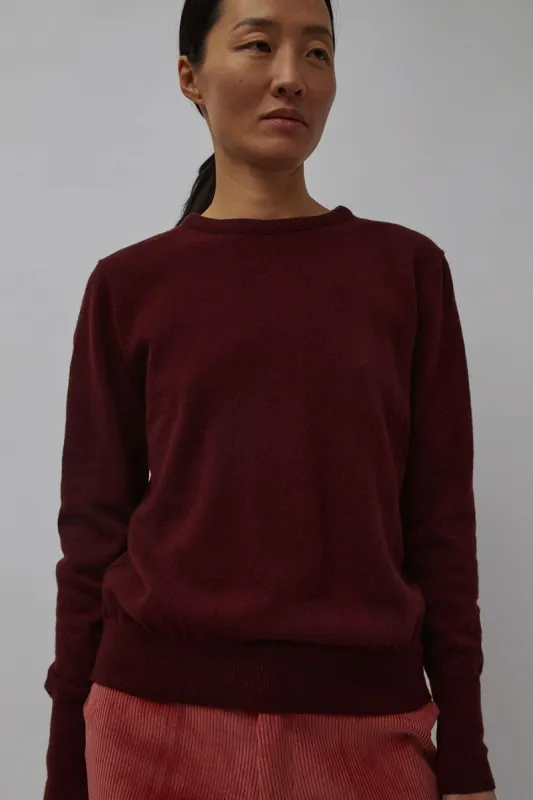 Les Prairies de Paris Cooki Sweater in Bordeaux made by No. 6