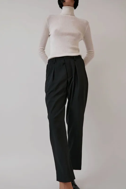 Oftt Pleated Trousers in Black sold by No. 6