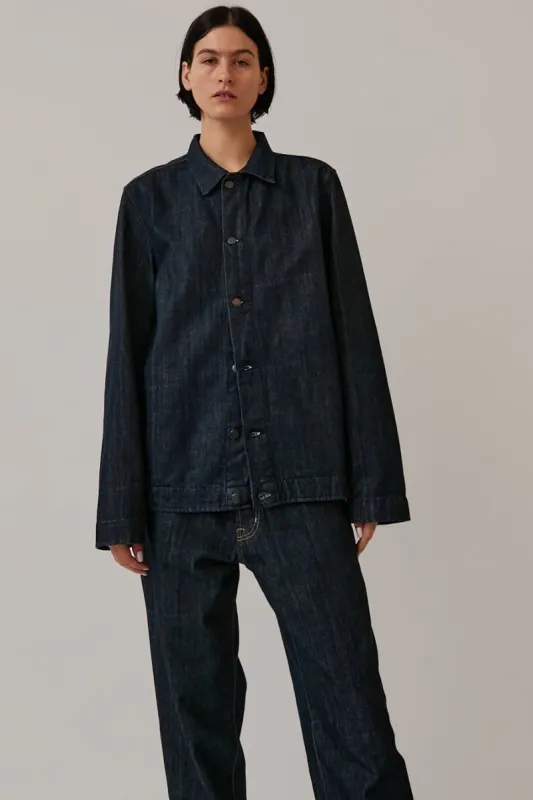 Oftt Denim Workwear Jacket in Raw Denim made by No. 6