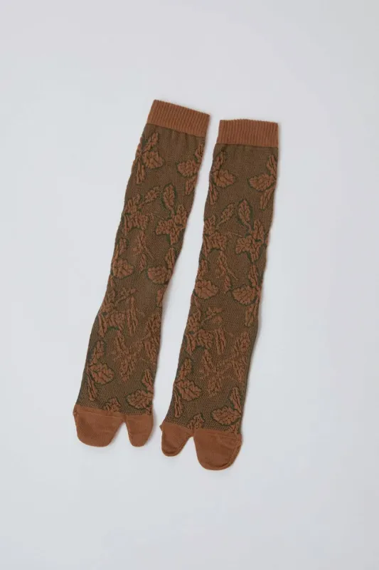 Drogheria Crivellini Jacquard Socks in Camel made by No. 6