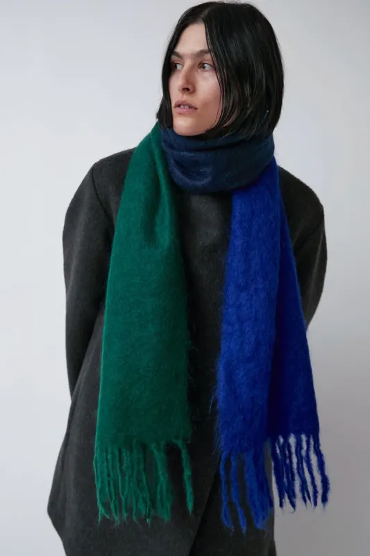 Exquisite J Mohair Scarf in Blue and Green sold by No. 6