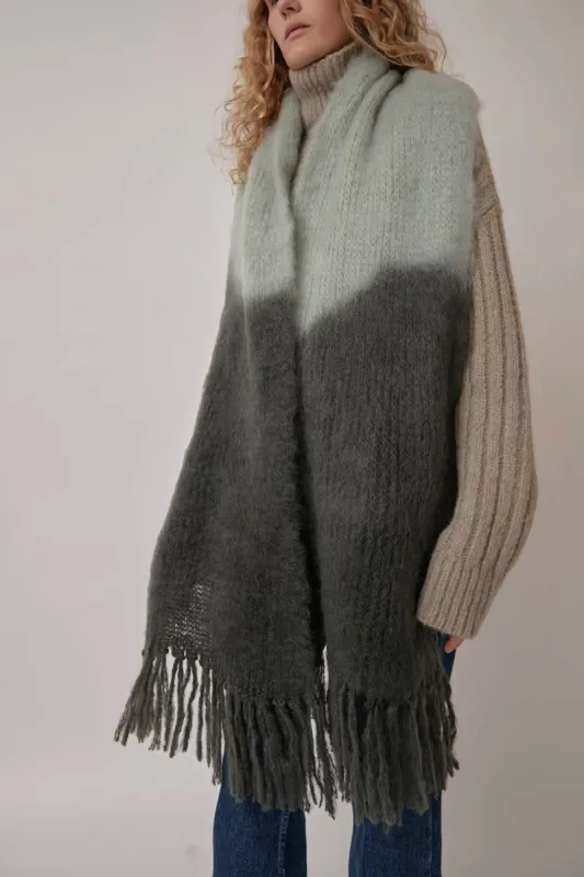 Hinterveld Chameleon Scarf in Seamfoam and Forest sold by No. 6