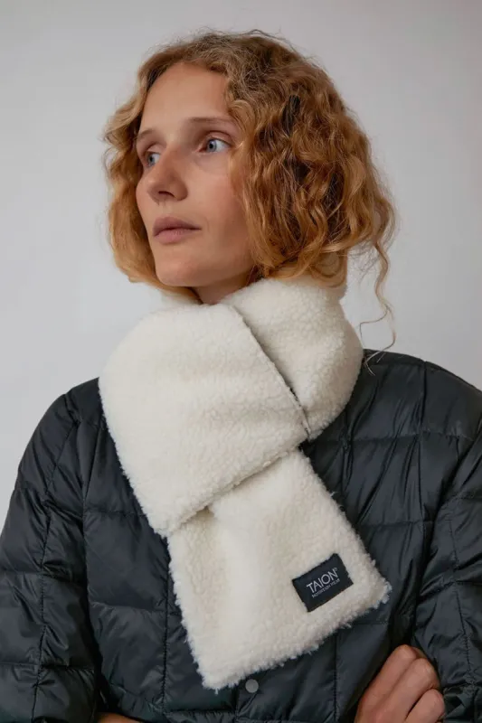 TAION Reversible Mountain Down x BOA Scarf in Olive with Cream Fleece sold by No. 6