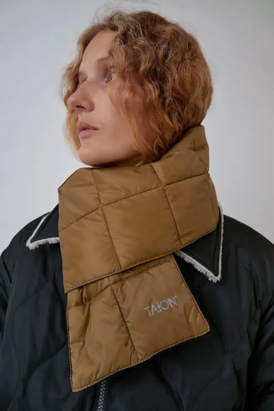 TAION Basic Down Scarf in Beige sold by No. 6