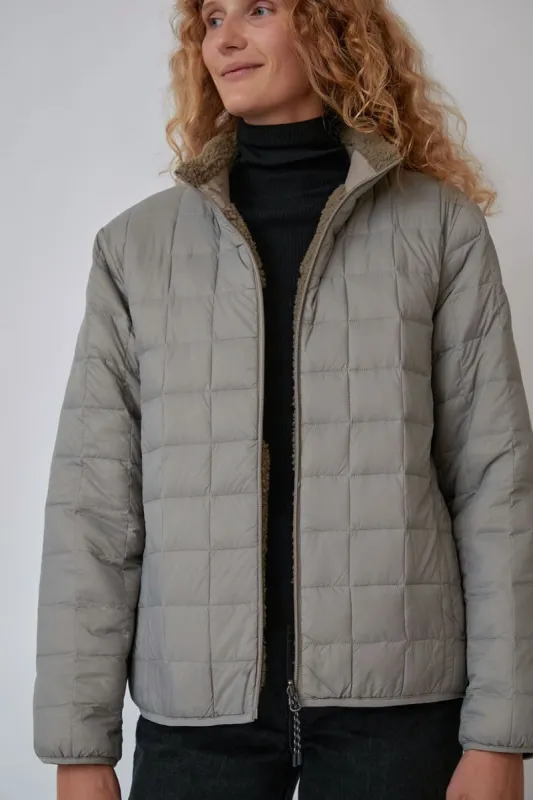 TAION Down x BOA Reversible Jacket in Light Grey with Beige Fleece made by No. 6