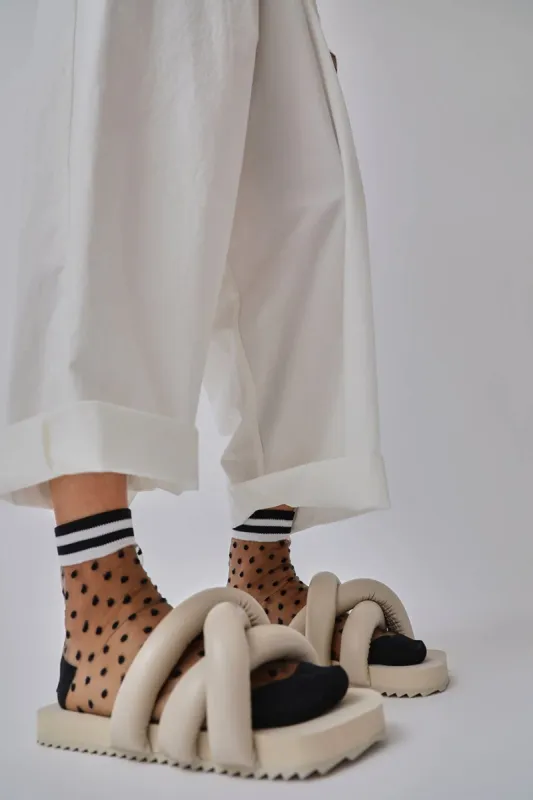 Maria La Rosa Dot Socks in Black sold by No. 6