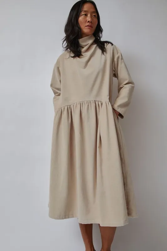 Black Crane High Neck Dress in Ivory sold by No. 6