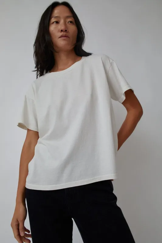 B Sides Short Sleeve T Shirt in Overdye Snow White made by No. 6
