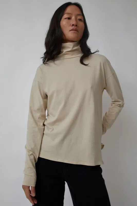 B Sides Turtleneck Shirt in Overdye Tan sold by No. 6