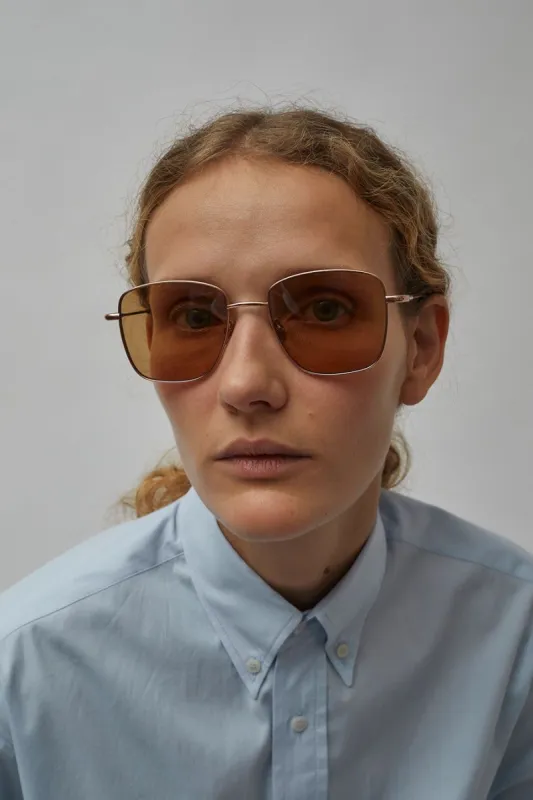 Projekt Produkt FS8 Sunglasses in Pink Gold with Brown Tint made by No. 6