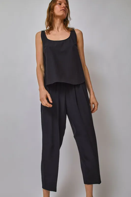Modern Weaving Relaxed Trouser in Black made by No. 6