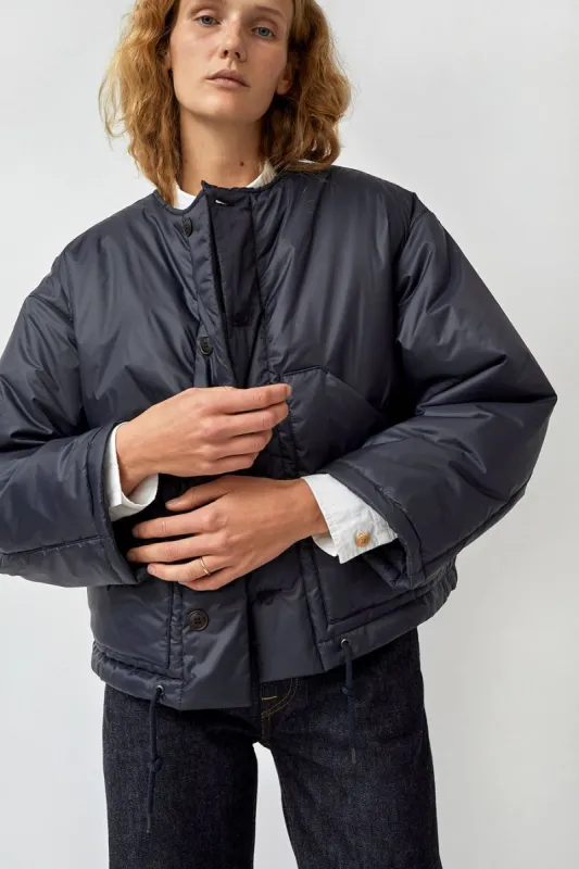 Girls of Dust Nuclear Jacket in Navy Nylon made by No. 6