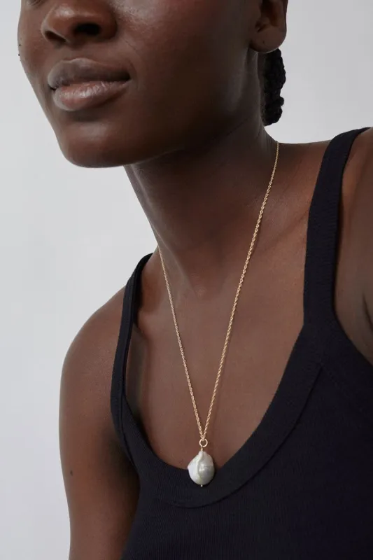 Atelier Labro Ventisette Necklace in Baroque Freshwater Pearl sold by No. 6