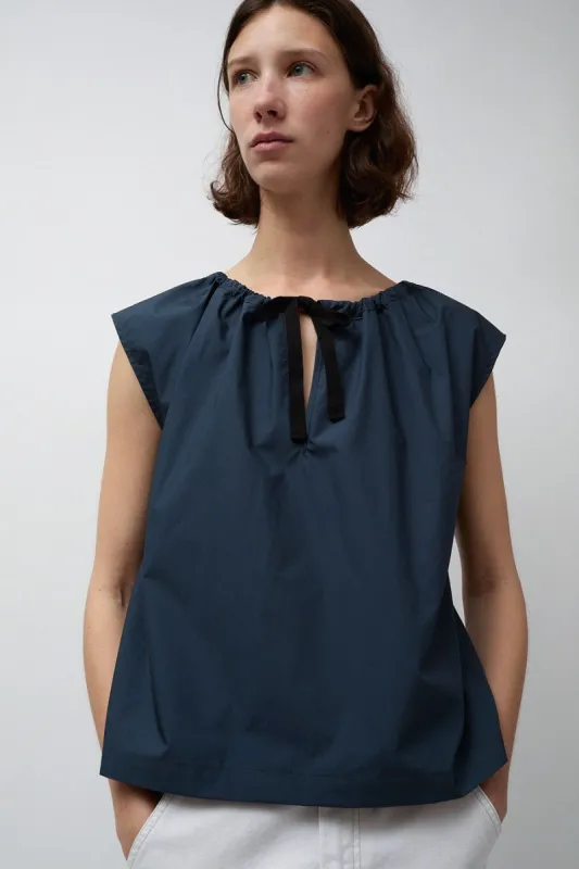 Rue Blanche Polo Top in Navy made by No. 6