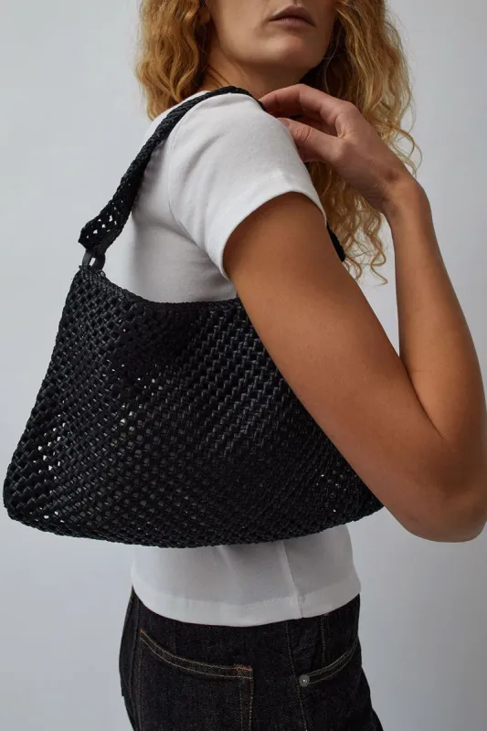 St. Agni Macrame Shoulder Bag in Black sold by No. 6