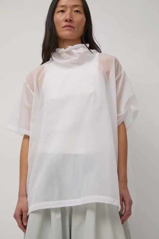 Amomento Sheer Short Sleeve String Anorak in White sold by No. 6