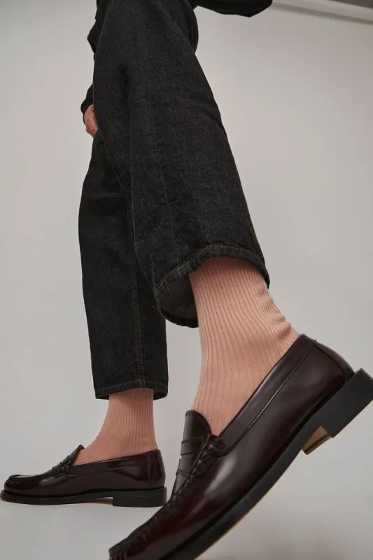 Maria La Rosa Organic Cotton Socks in Blush sold by No. 6