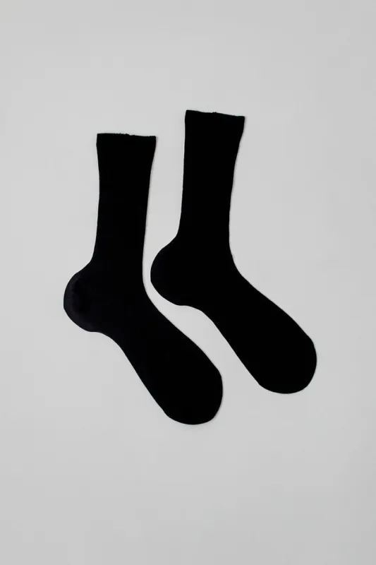 Maria La Rosa Organic Cotton Socks in Black sold by No. 6
