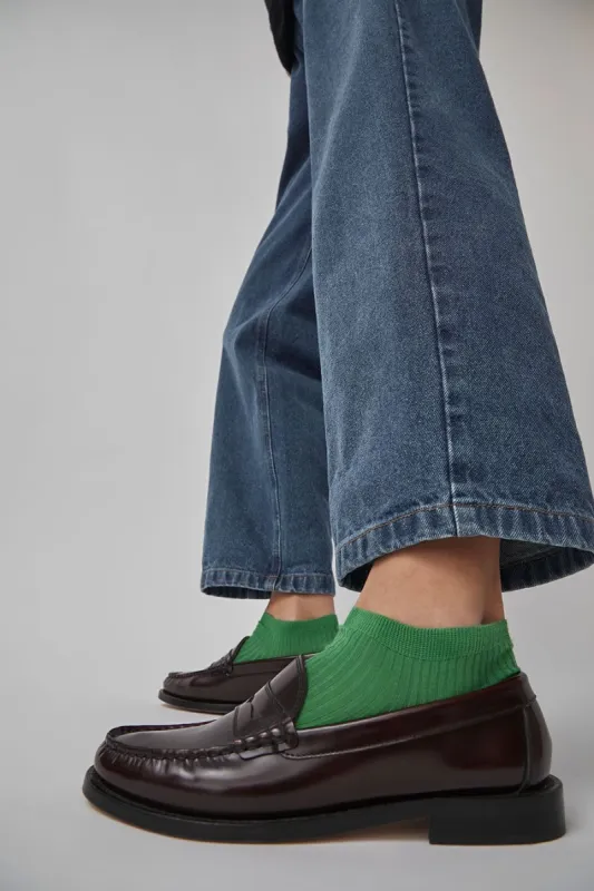 Maria La Rosa Organic Cotton Low Ankle Socks in Sage sold by No. 6