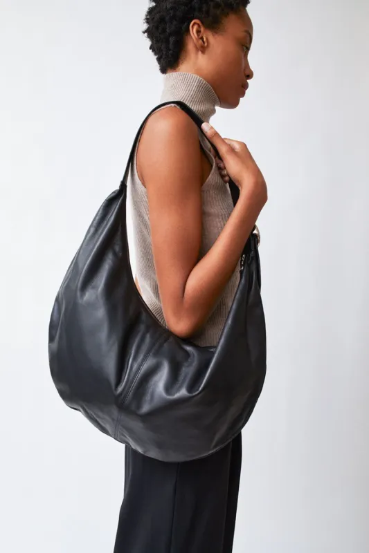 Modern Weaving Slouch Crescent Bag in Black sold by No. 6