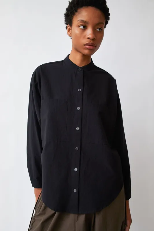 Modern Weaving Oversize Button Down in Black sold by No. 6