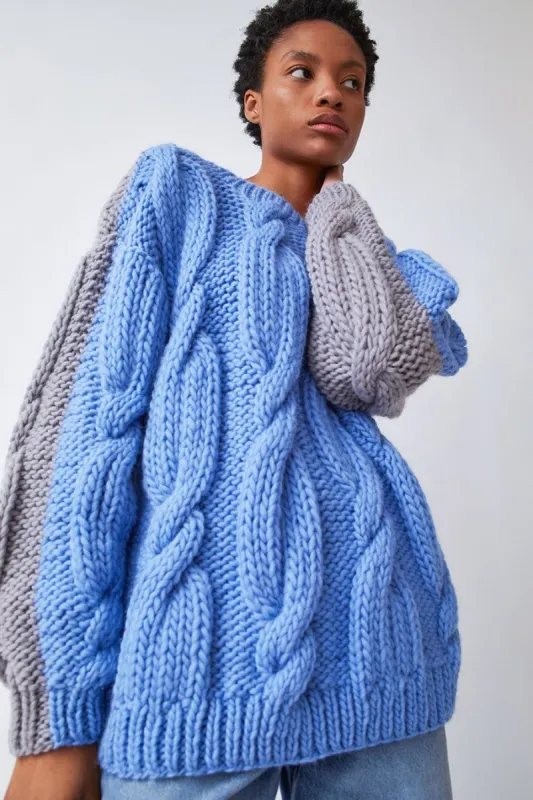 Kotika Double Sided Sweater in Blue and Slate made by No. 6