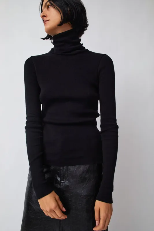 Modus Vivendi Beta Fine Knit Sweater in Black made by No. 6