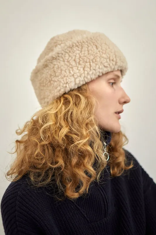 Muhlbauer Torin Fold Up Beanie in Natural Wool made by No. 6