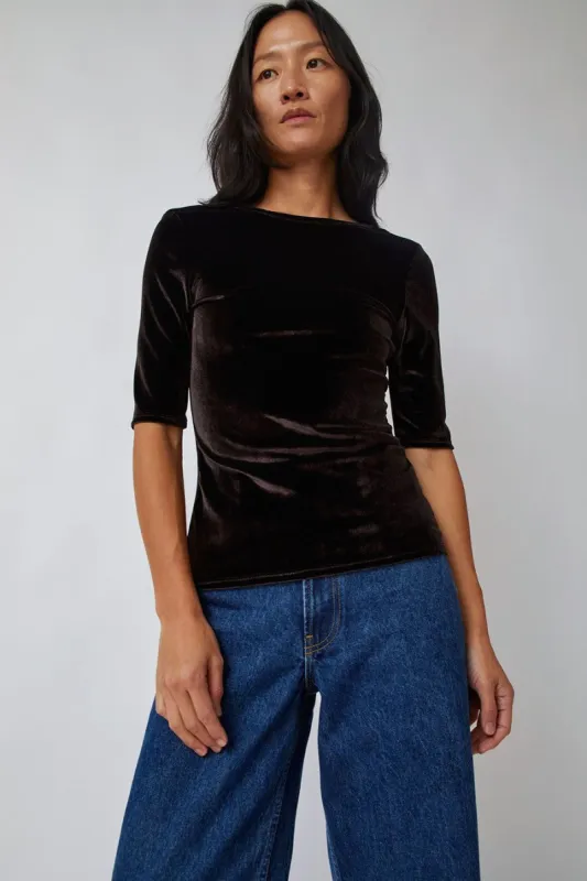 Amomento Back Cut Out T-Shirt in Brown sold by No. 6