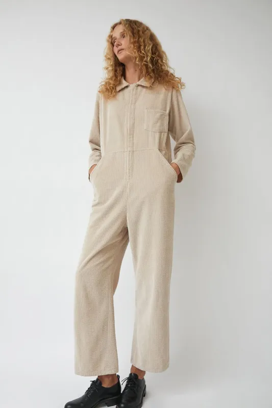 No.6 Marlon Jumpsuit in Cream Corduroy sold by No. 6
