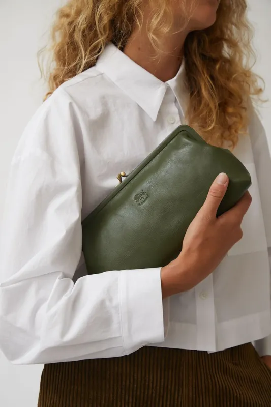 Il Bisonte Classic Clutch in Cipresso sold by No. 6