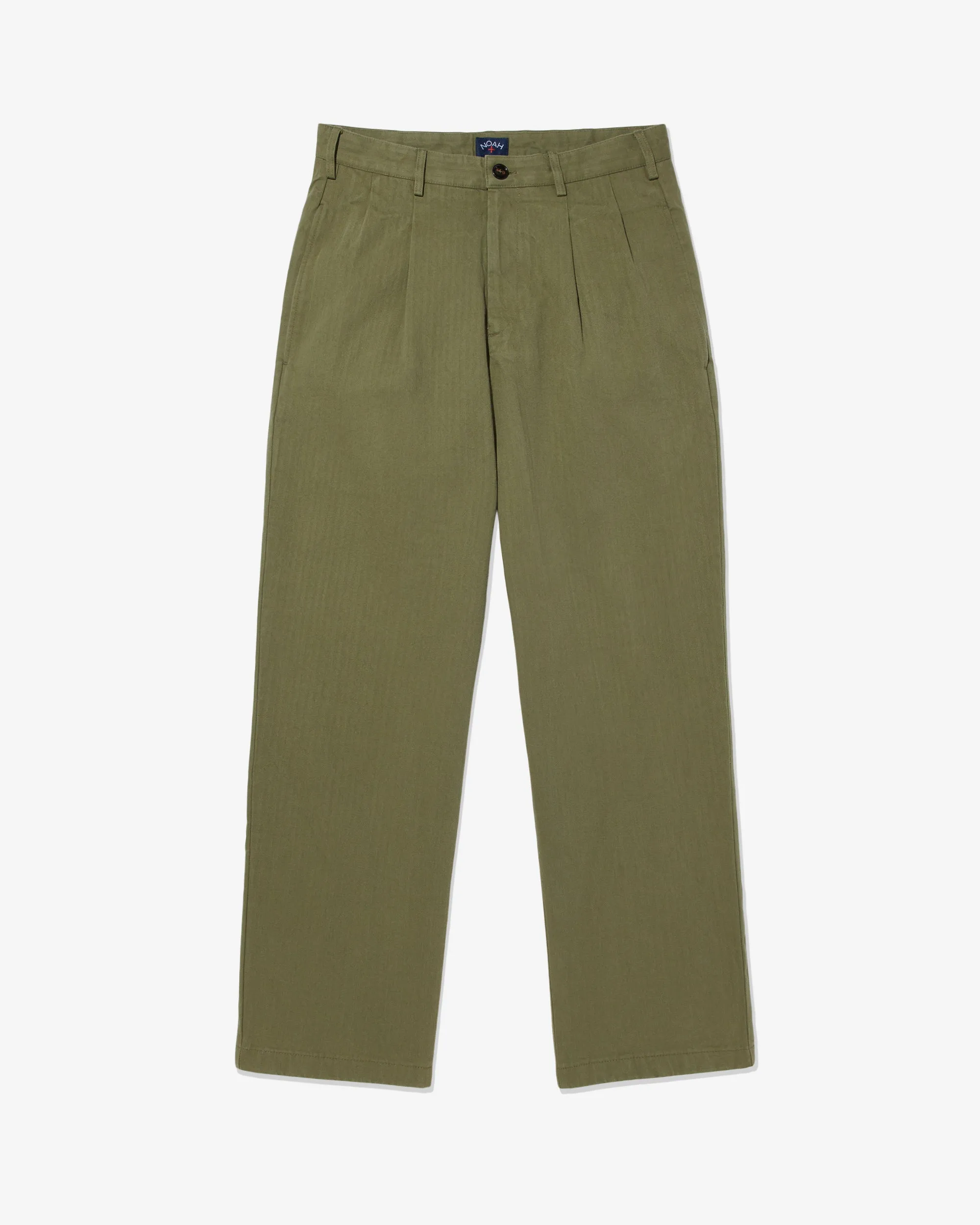 Classic Double-Pleat Herringbone Pant sold by Noah NYC