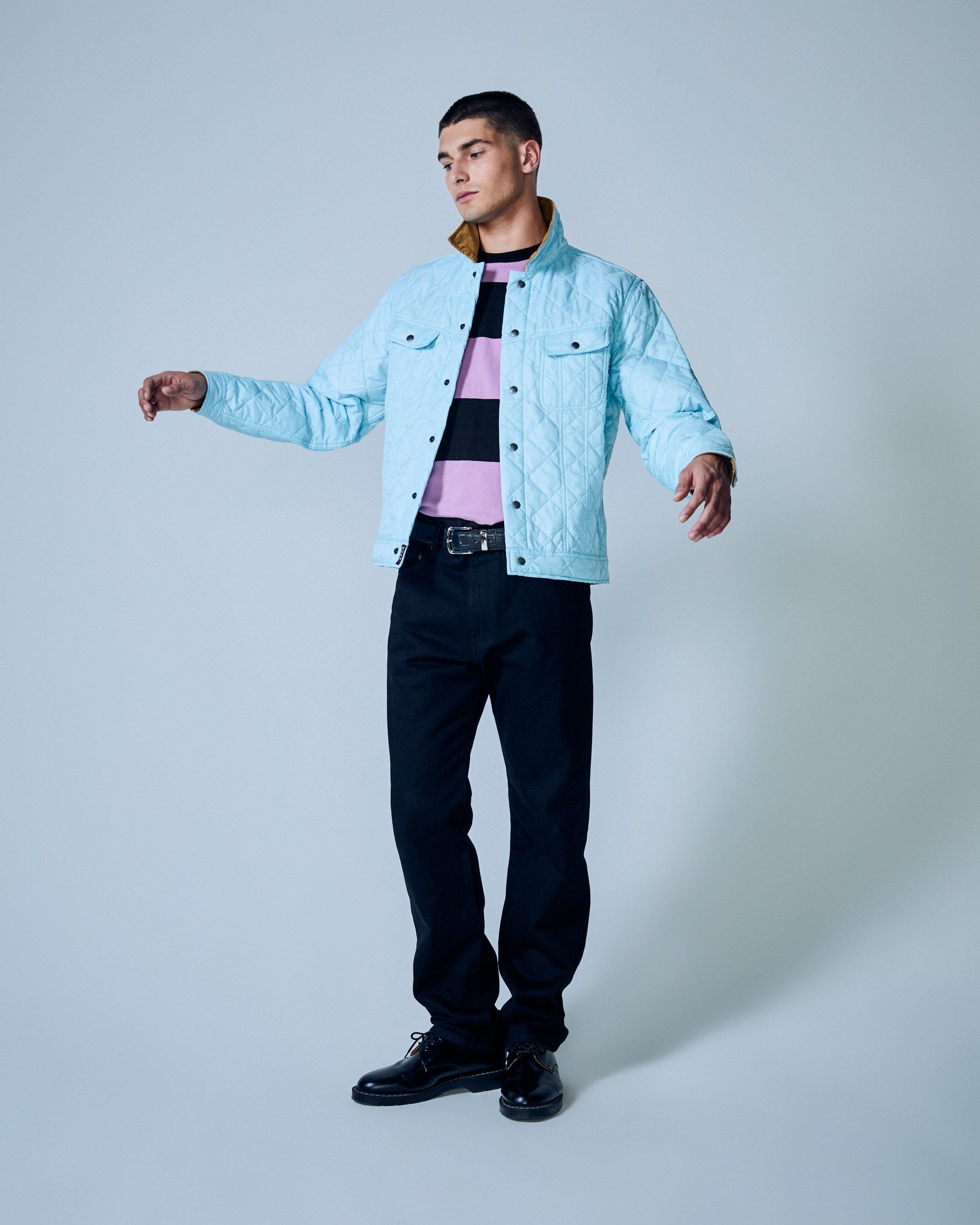 Quilted Trucker Jacket sold by Noah NYC product image thumbnail 2