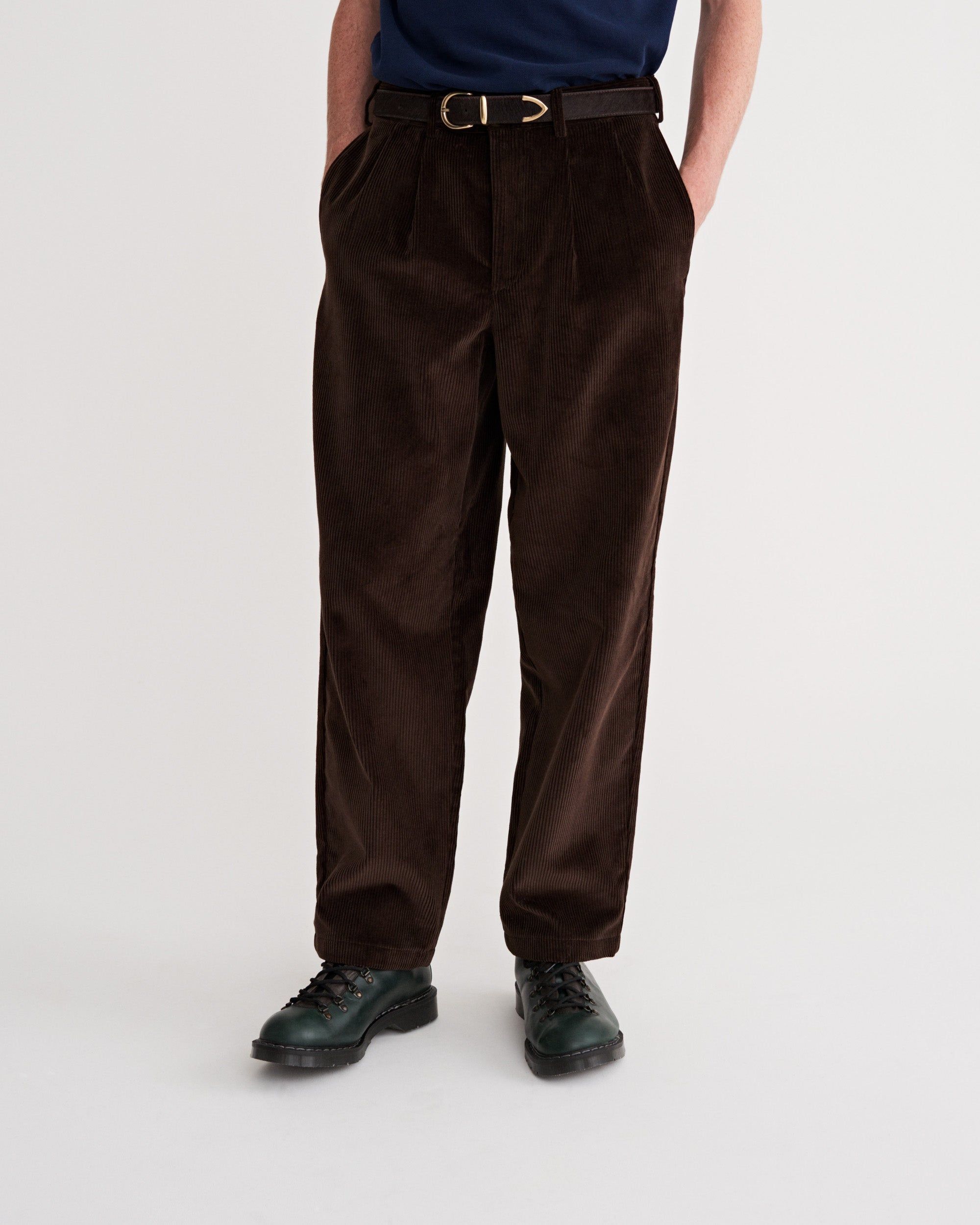 Double-Pleat Corduroy Trouser sold by Noah NYC product image thumbnail 8