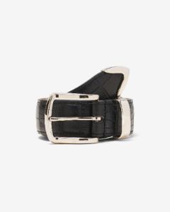 Croc-Embossed Metal Tip Belt sold by Noah NYC