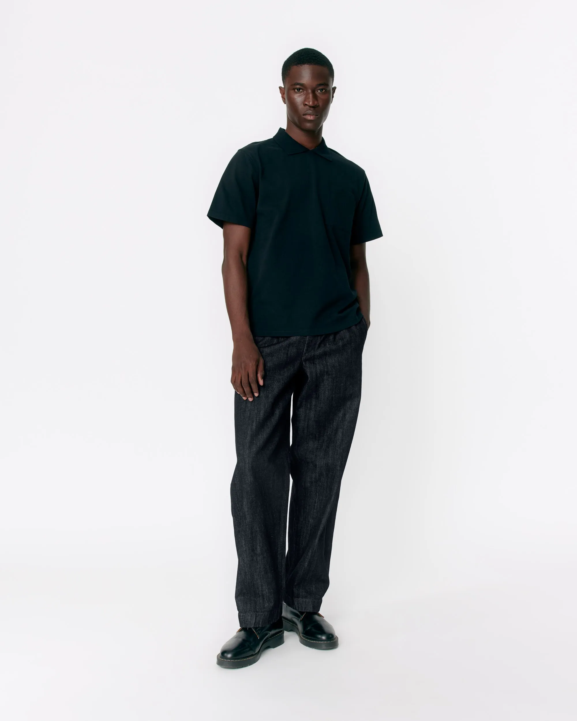 Double-Pleated Denim Pant sold by Noah NYC product image thumbnail 5