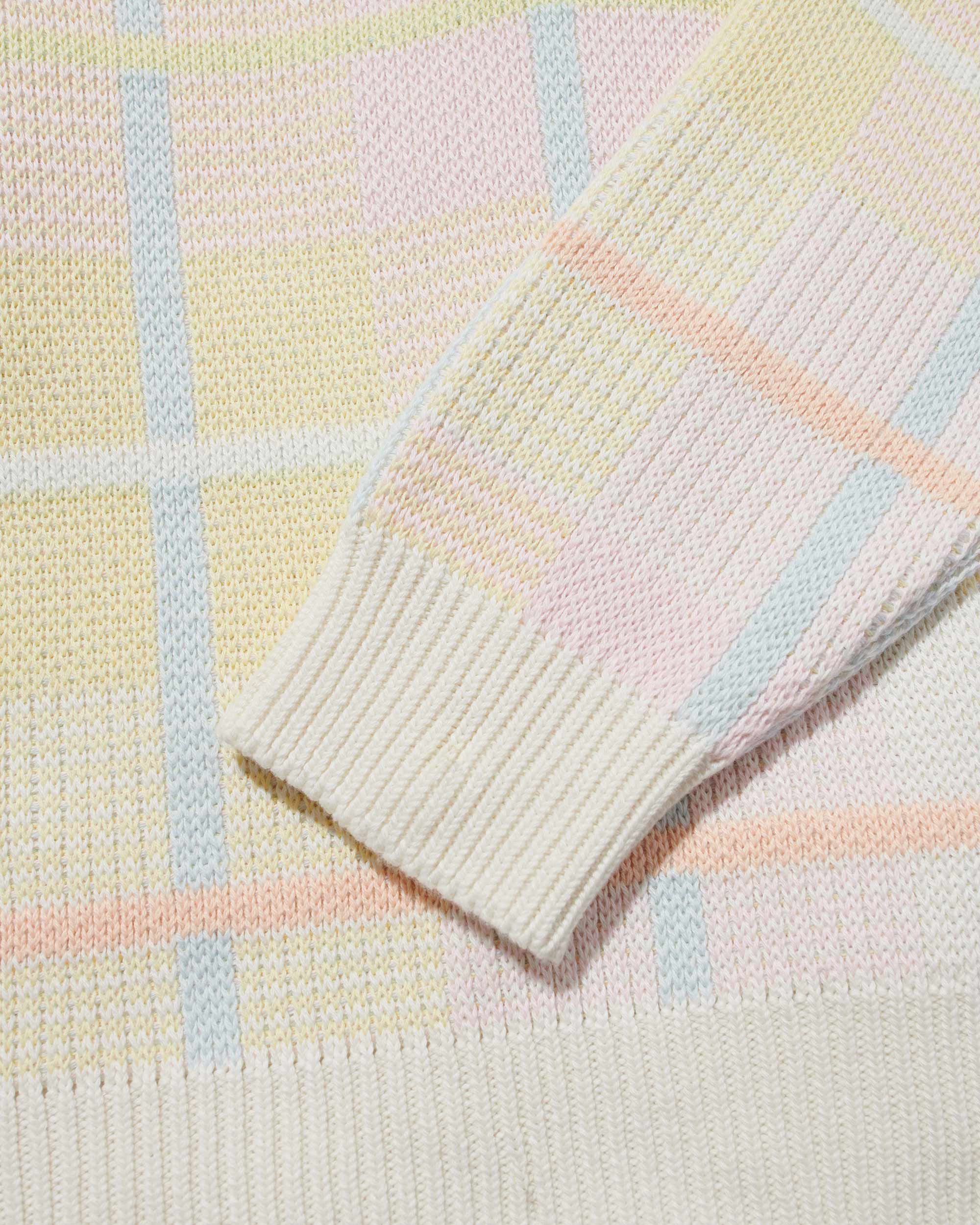 Pastel Plaid Cotton Sweater sold by Noah NYC product image thumbnail 5