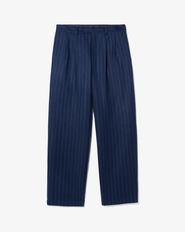 Double-Pleat Wool Trousers sold by Noah NYC