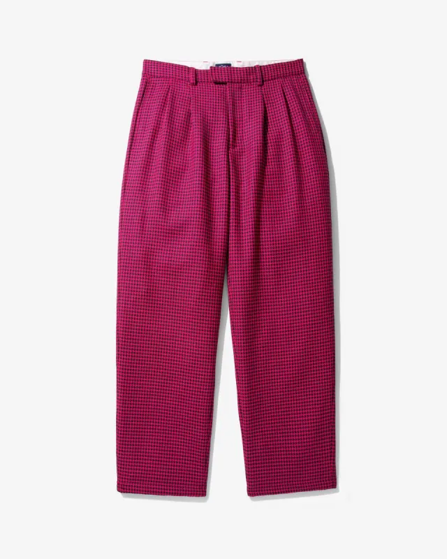 Houndstooth Double-Pleat Trousers made by Noah NYC